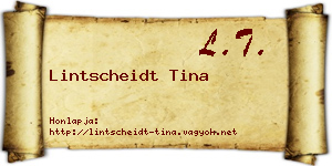 Lintscheidt Tina névjegykártya